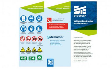 Veiligheidsbrochures voor alle BTE-locaties
